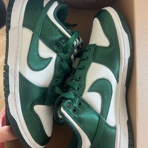 Nike Michigan Satin Green Dunks